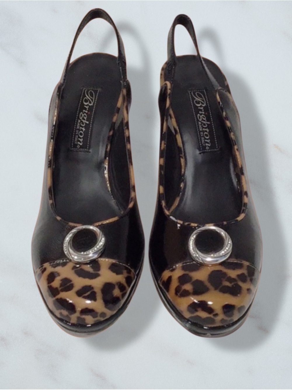 BRIGHTON Babs Slingback Heels,Size 7 NEW - Picture 2 of 9